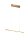 Suspension LED métal verre laiton 3 flammes 102 cm