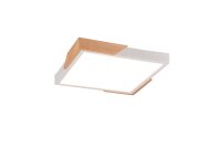 Lampe de plafonnier LED Bois 3000 K L:31,5 cm Blanc...