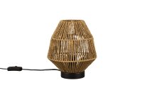 Lampe de table Papier Métal Noir Marron E27 20,5 cm