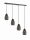 Lampe à suspendre géométrique métal anthracite E27 90 cm de long