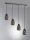 Lampe à suspendre géométrique métal anthracite E27 90 cm de long