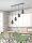 Lampe à suspendre géométrique métal anthracite E27 90 cm de long