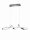 Suspension LED en chrome dimmable L:81 cm 37 W 4500 lm