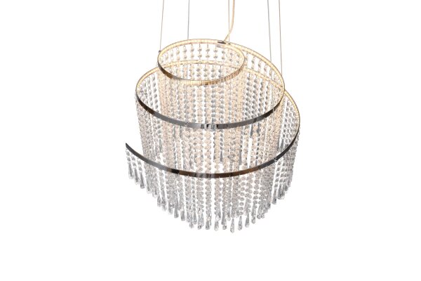 Lampe LED à suspendre avec télécommande à intensité variable Chrome Acrylique