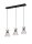 Suspension décorative noir or E27 82 cm de long