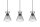 Suspension décorative noir or E27 82 cm de long