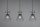 Suspension décorative noir or E27 82 cm de long