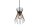 Suspension décorative noir or E27 Ø20 cm rond