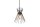 Suspension décorative noir or E27 Ø20 cm rond