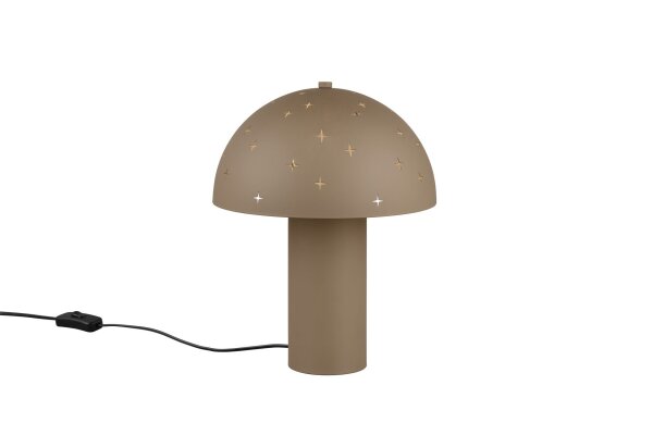 Lampe de table stylée Taupe Métal E14 32,5 cm Étoiles