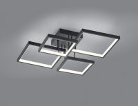 Lampe de plafonnier LED Noir Métal L:52,5 cm 24 W...