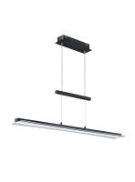 Grande lampe LED à suspendre métal verre...