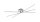 Lampe de plafonnier LED stylé métal L:100 cm 9 W dimmable
