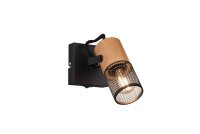 Spot mural orientable métal bois P:9 cm E14...