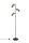 Lampadaire orientable métal bois 150 cm E14 Vintage