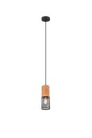 Suspension ronde bois métal Ø10 cm E27...