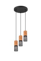 Suspensions en bois et métal E27 Ø28 cm...