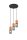 Suspensions en bois et métal E27 Ø28 cm 3-flamme
