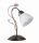 Lampe de table florale métal verre E14 32 cm rouille antique