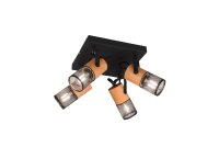 Spot de plafond flexible métal bois L:22 cm E14...