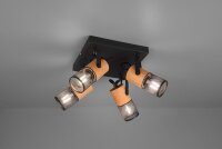 Spot de plafond flexible métal bois L:22 cm E14...