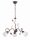 Suspension florale métal verre L:70 cm rouille antique