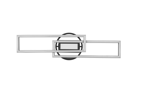 Plafonnier LED Noir Variateur Télécommande 4500 lm