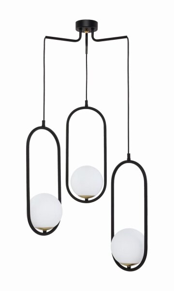 Suspension Noir Blanc NAESALA 3xE14 Lampe