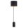 Lampadaire métal tissu 142 cm en noir or E27