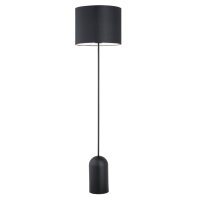 Lampadaire métal tissu 142 cm de haut noir blanc...