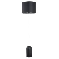 Lampadaire métal tissu 142 cm de haut noir blanc...
