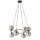 Lampe à suspendre métal verre fumé E14 7 flammes ronde Ø 75 cm