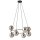 Lampe à suspendre métal verre fumé E14 7 flammes ronde Ø 75 cm