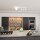 Spot de plafond verre métal 70 cm de long blanc 3x GU10 + E14