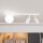 Spot de plafond 60 cm long Blanc GU10 + E14 Métal Verre