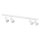 Plafonnier blanc 70 cm de long métal orientable GU10 4-flamme