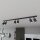 Plafonnier métal 116 cm de long noir GU10 6 flammes