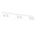 Projecteur de plafond blanc 116 cm de long métal GU10 6-flamme