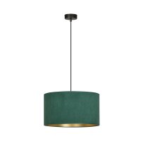 Suspension Vert Or Noir &Oslash; 35 cm rond E27 Tissu...