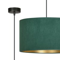 Suspension Vert Or Noir Ø 35 cm rond E27 Tissu...