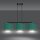 Lampe à suspendre tissu métal L : 72 cm noir vert or 3x E27