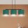 Lampe à suspendre tissu métal L : 72 cm noir vert or 3x E27