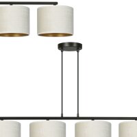 Lampe à suspendre E27 4 flammes 97 cm Tissu...