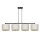 Lampe à suspendre E27 4 flammes 97 cm Tissu Métal Blanc Or Noir