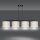 Lampe à suspendre E27 4 flammes 97 cm Tissu Métal Blanc Or Noir