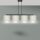Lampe à suspendre E27 4 flammes 97 cm Tissu Métal Blanc Or Noir