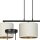 Lampe à suspendre tissu métal L : 72 cm noir blanc or 3x E27