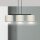 Lampe à suspendre tissu métal L : 72 cm noir blanc or 3x E27