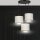 Suspension Blanc Or Noir Métal Tissu E27 3 flammes
