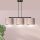 Lampe à suspendre métal tissu L : 72 cm noir rose or 3 flammes